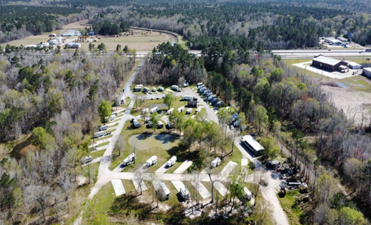 Texas Star RV Park overhead view